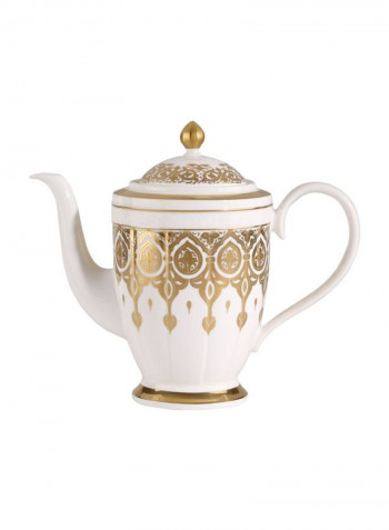 Golden Oasis Porcelain Coffee Pot White/Gold 255x157x112millimeter