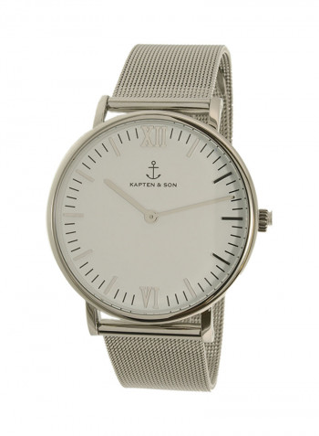 Women's Stainless Steel Analog Watch CAMPINA-WHITE-MESH-SILVER-36MM
