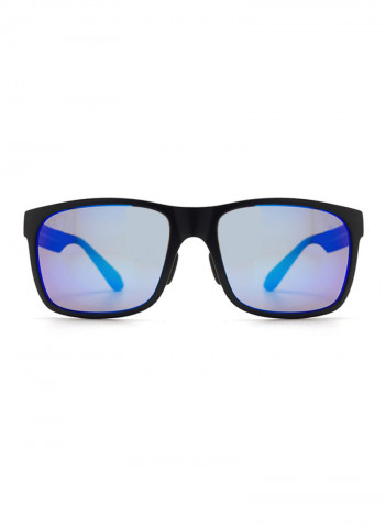 Men's Rectangular Frame Sunglasses - Lens Size: 59 mm