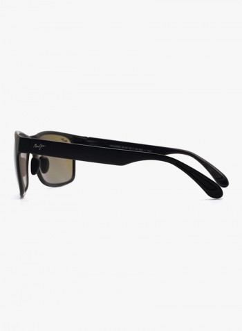 Men's Rectangular Frame Sunglasses - Lens Size: 59 mm
