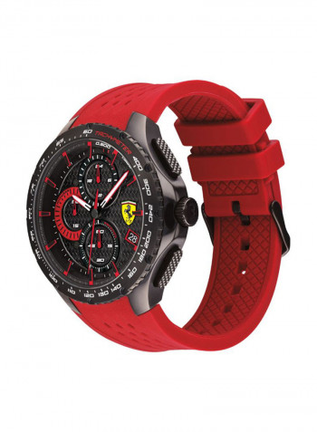 Men's Silicone Quartz Chronograph Wrist Watch With Date Display 830727