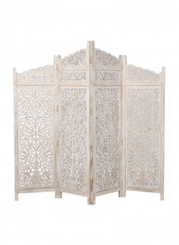 Wooden Room Dividers White/Gold