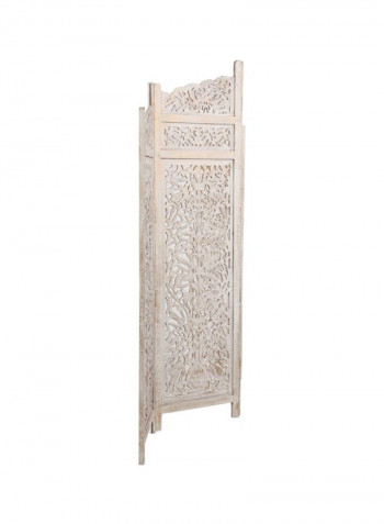Wooden Room Dividers White/Gold