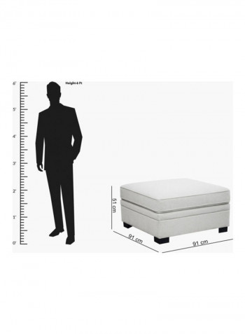 Nashville Ottoman With Storage Space White