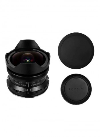 Manual Focus Fisheye Lens Ultra Wide Angle 6.1x6cm Black