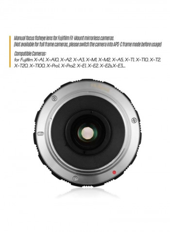 Manual Focus Fisheye Lens Ultra Wide Angle 6.1x6cm Black