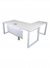 Modern Workstation White 75x75x160cm