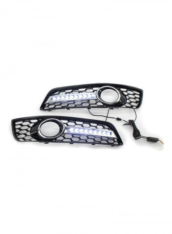 1 Pair Front Bumper Fog Light Lamp Grille Pair Set for Audi A3 8P 09-13