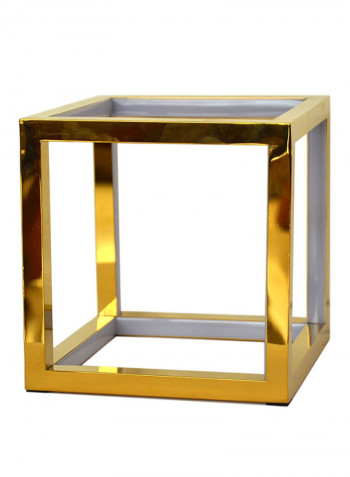 Square LED Table Lamp Gold/Clear 18x18x18centimeter