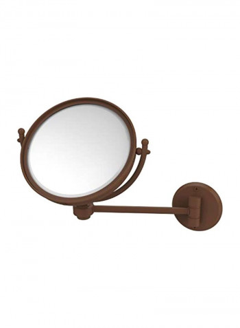 Wall Mounted Make Up Mirror Brown 11x8x10inch