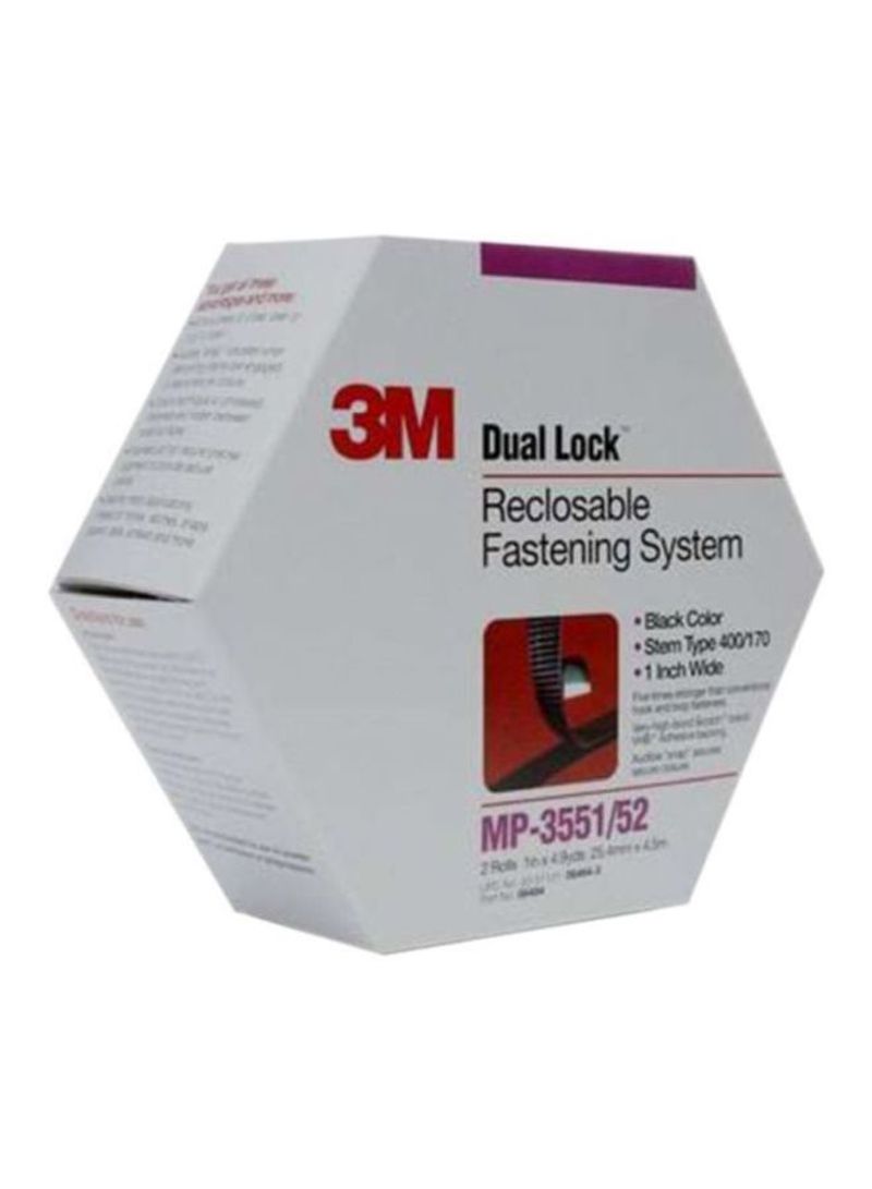 Dual Lock Reclosable Fastening System Black 4.1meter