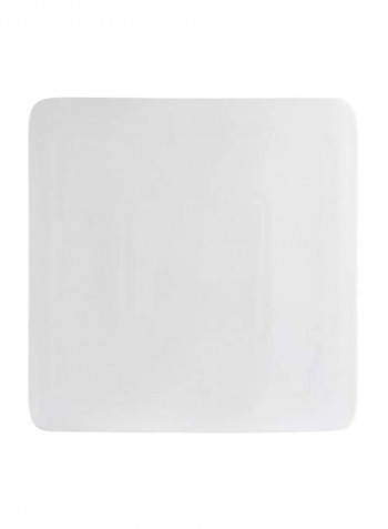 24-Piece Porcelain Plate White 9x9inch
