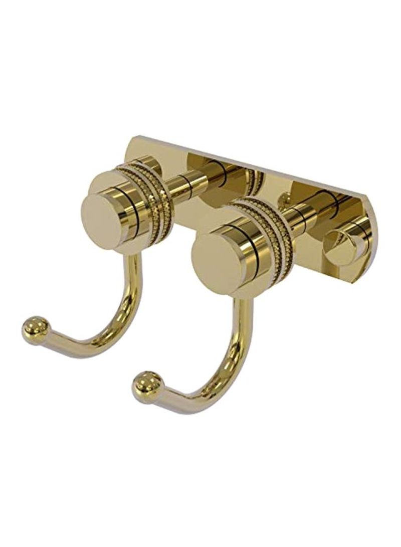 Mercury Collection 2-position Decorative Hook Golden 5.5x4x3.2inch