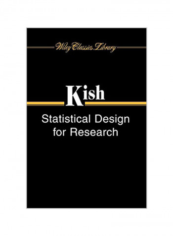 Statistical Design for Research Wcl P Paperback