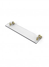 Vanity Beveled Edges Glass Shelf Clear/Gold 22inch
