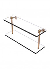 2-Tier Brass Glass Shelf Bronze/Clear 16x5inch reviews 2-Tier Brass Glass Shelf Bronze/Clear 16x5inch