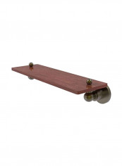 Astor Place Collection Ironwood Wood Shelf Brown/Gold 16inch