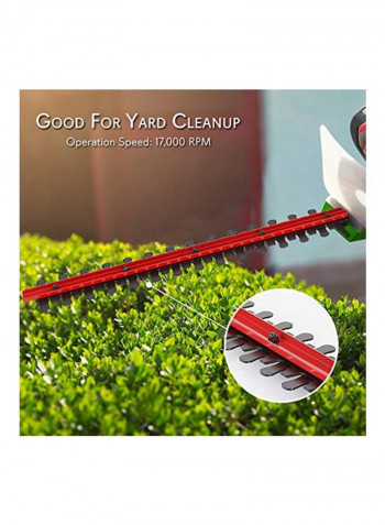Electric Handheld Hedge Trimmer Light Green/Red/Black
