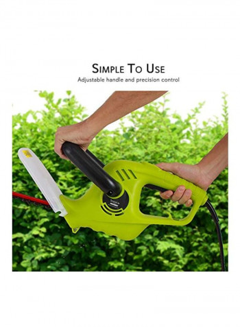 Electric Handheld Hedge Trimmer Light Green/Red/Black