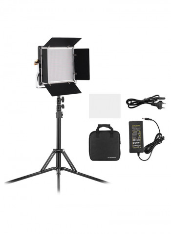 Portable Video Light Panel Set Black/White/Silver
