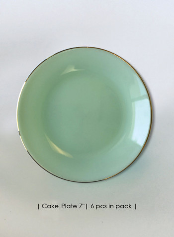 35-Piece Opal Glass Dinner Set Green