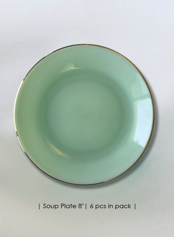 35-Piece Opal Glass Dinner Set Green
