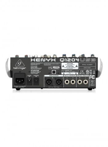 12-Channel Audio Mixer Q1204USB Grey