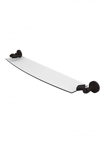 Dottingham Collection Glass Shelf Clear/Black 18inch