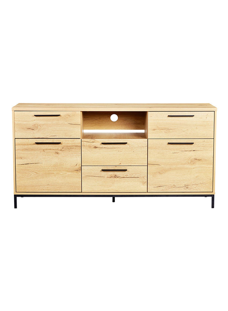 Sideboard With 4 Drawers Brown 160 x 80 x 39centimeter