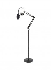 Microphone Boom Suspension Stand With Shock Mount And Pop Filter PMKSH28 Black/Gold reviews Microphone Boom Suspension Stand With Shock Mount And Pop Filter PMKSH28 Black/Gold