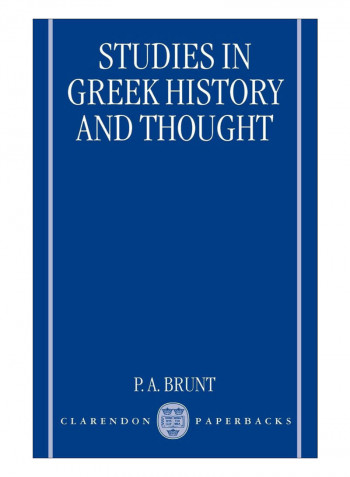 Studies In Greek History And Thought Paperback