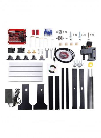 3-Axis CNC Machine Engraver With Offline Controller Red/Silver/Black 44x25x18centimeter