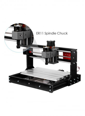 3-Axis CNC Machine Engraver With Offline Controller Red/Silver/Black 44x25x18centimeter