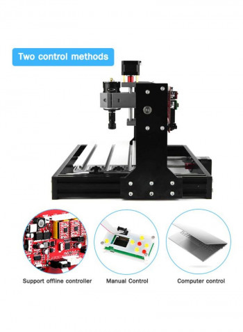 3-Axis CNC Machine Engraver With Offline Controller Red/Silver/Black 44x25x18centimeter