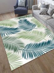 Feather Print Anti-Skid Carpet Multicolour 140x200centimeter