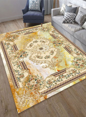 Floral Print Anti-Skid Floor Mat Multicolour 140x200centimeter