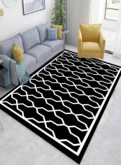 Geometric Print Anti-Skid Floor Rug Multicolour 140x200centimeter