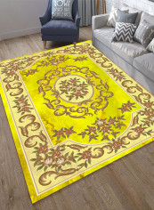 Elegant Floral Print Anti-Skid Carpet Multicolour 140x200centimeter
