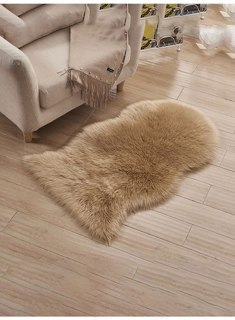 Soft Plush Hairy Carpet Brown
