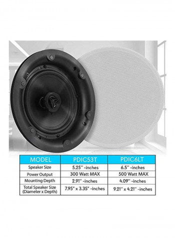 2-Way Wall Mounted Stereo Subwoofer B07G7BBKF9 White