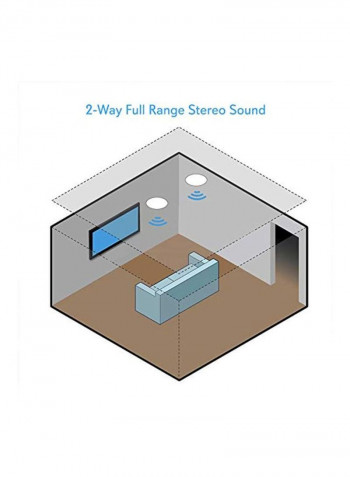 2-Way Wall Mounted Stereo Subwoofer B07G7BBKF9 White