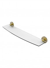 Wall Mounted Glass Shelf Gold/Clear 24inch reviews Wall Mounted Glass Shelf Gold/Clear 24inch