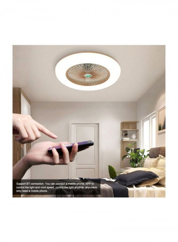 Bluetooth Ceiling Fan With Light DZ0347G White/Orange