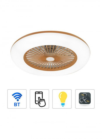 Bluetooth Ceiling Fan With Light DZ0347G White/Orange