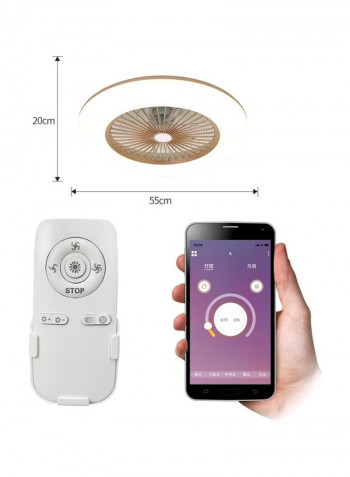 Bluetooth Ceiling Fan With Light DZ0347G White/Orange