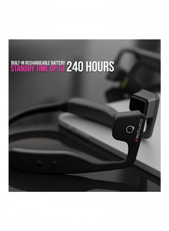 Open Ear Bone Conduction Bluetooth Headphones Black