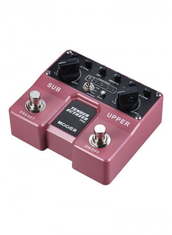 Guitar Effect Pedal Sub & Upper Octaves 4 User Presets With Dual Footswitches