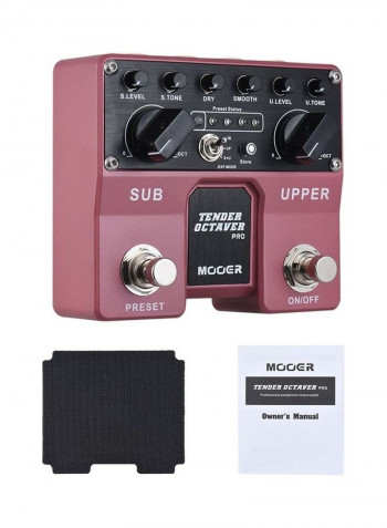 Guitar Effect Pedal Sub & Upper Octaves 4 User Presets With Dual Footswitches
