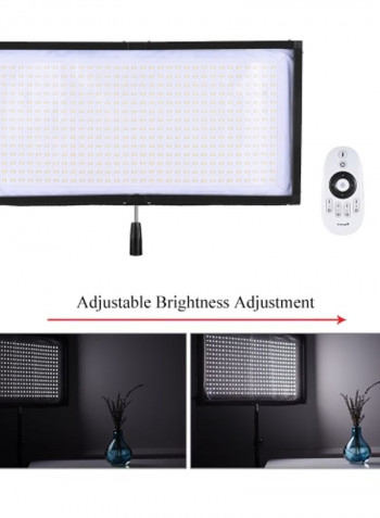 LED Video Photography Light Panel With Remote Control White