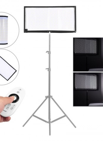 LED Video Photography Light Panel With Remote Control White